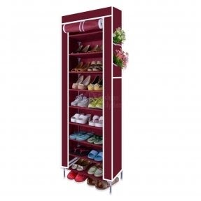 10 Tier Shoes Cabinet Storage Organizer Shoe Rack Wardrobe ...