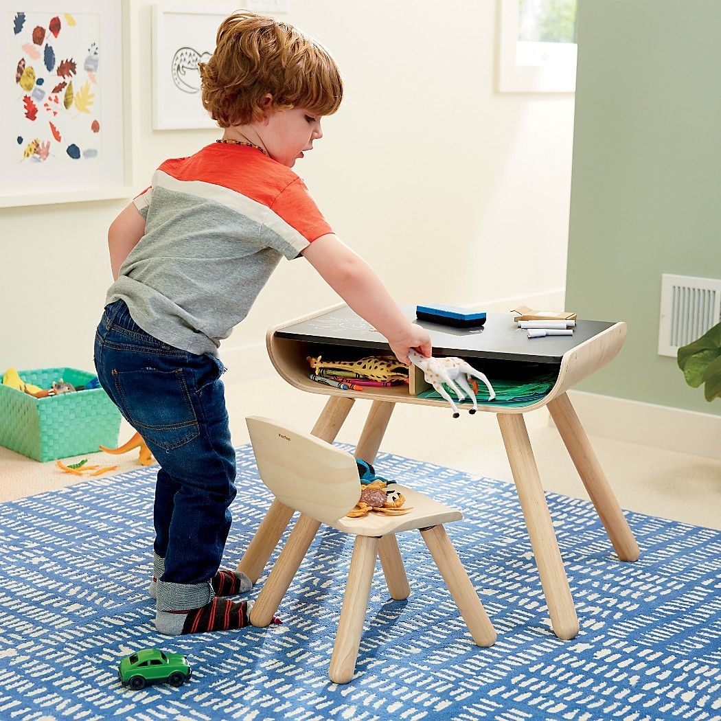 children's chair with attached table
