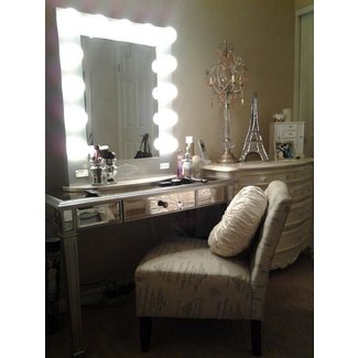 Makeup Vanity Table With Lighted Mirror You'll Love in ...