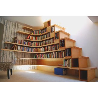 21 Amazing bookshelves in the staircase as a great idea