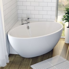 Corner Shower Bath With Screen Left Hand 1500x1000mm Aquaestil