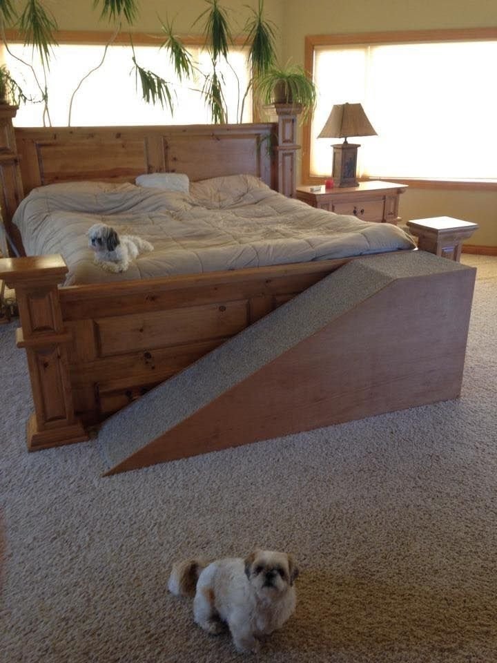 Diy dog ramp clearance for bed with storage