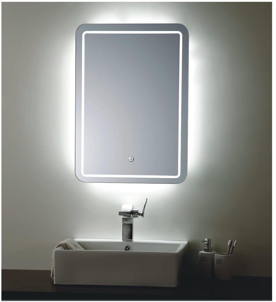 battery powered heated bathroom mirror