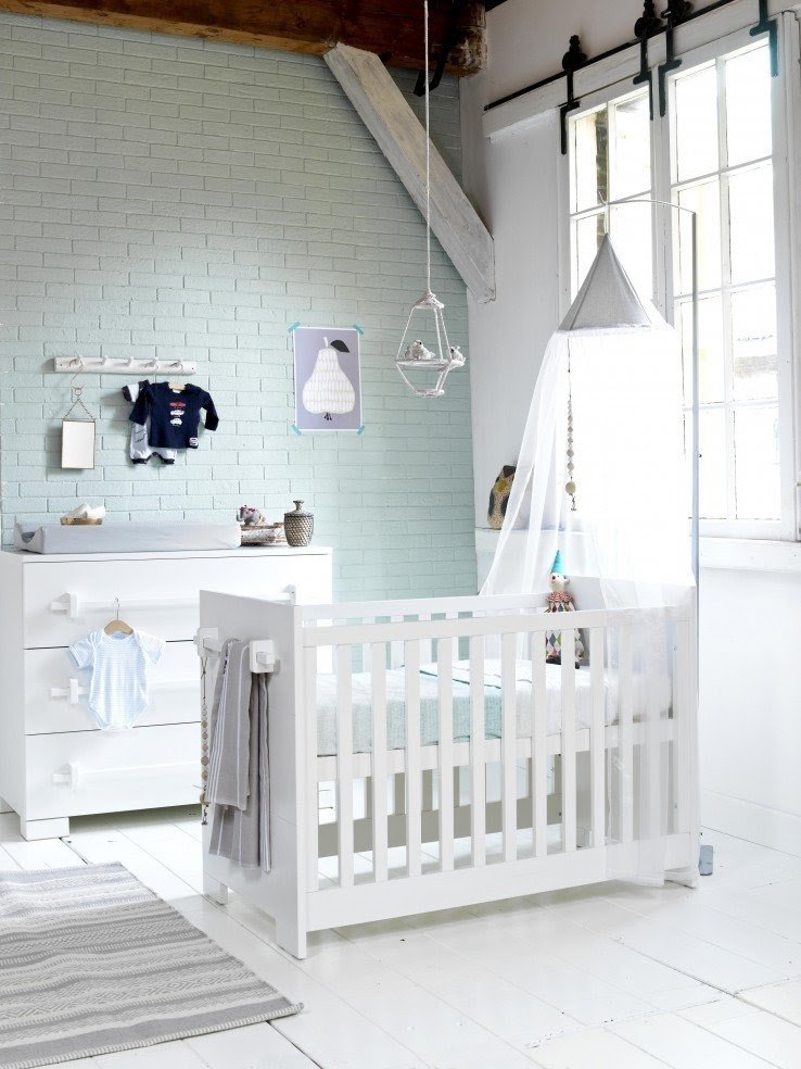 White brick walls in the nursery