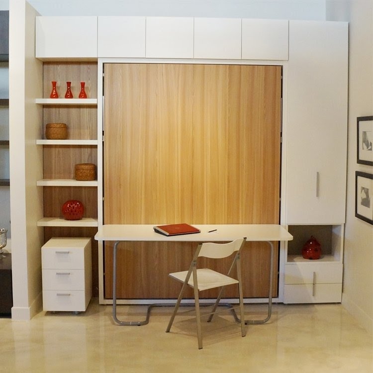 Murphy Bed With Desk You Ll Love In 2021 Visualhunt - Wall Bed With Desk And Storage
