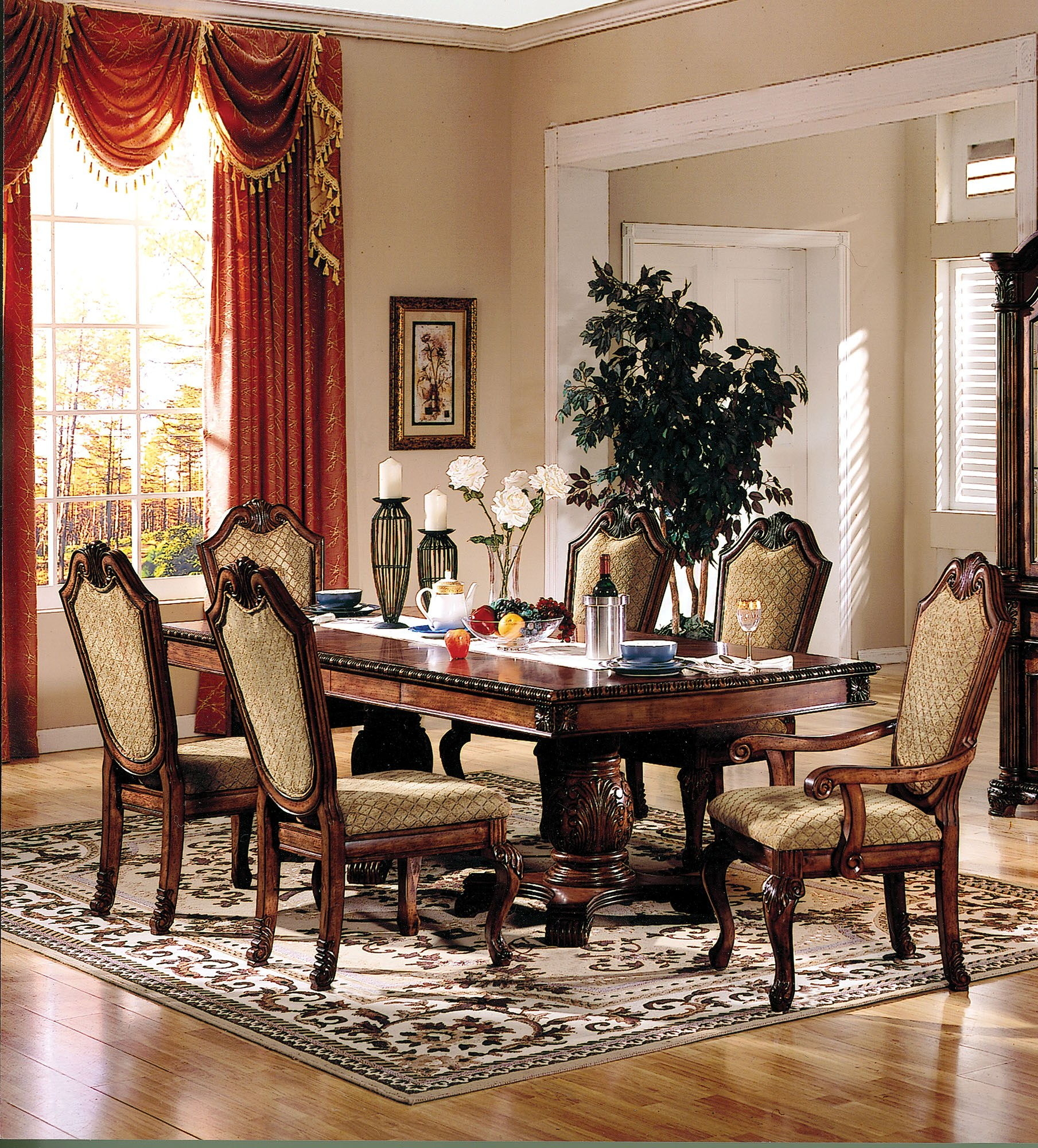 Double Pedestal Dining Table Visualhunt, Double Pedestal Dining Room Table