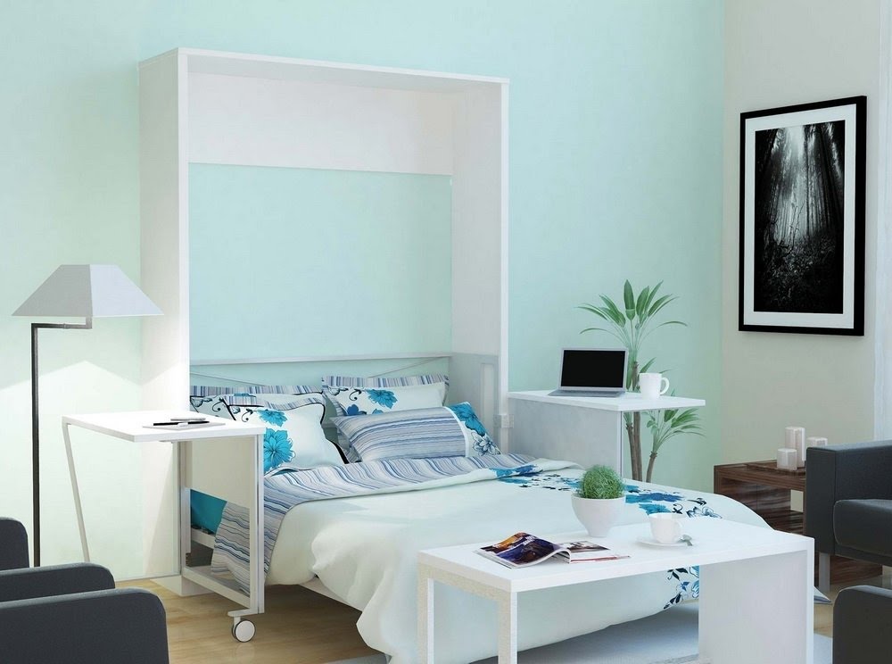 Aliance Murphy Bed with Desk | Anthracite, MDH - Modern