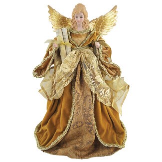 Vintage Christmas Angel Tree Topper Shimmering 12" Tall For Xmas Decoration NEW 744759504876