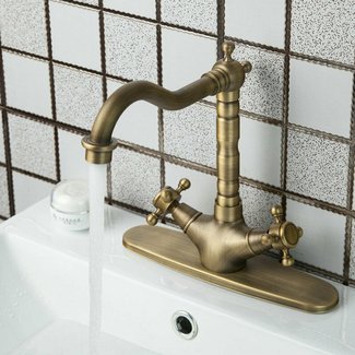 Antique Brass Kitchen Faucet - VisualHunt