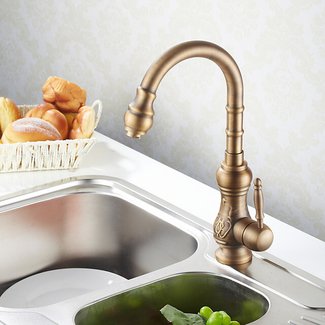 Stainless Steel Sink With Brass Faucet antique brass kitchen faucet antique copper finish