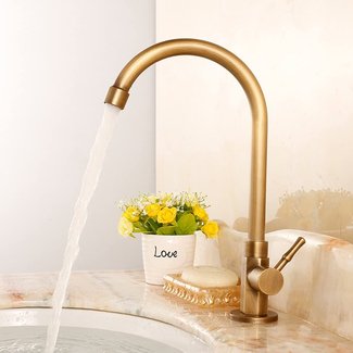 Antique Br Kitchen Faucet Visual Hunt Antique Br Vessel Cold Water Kitchen Sink Faucets 75 99