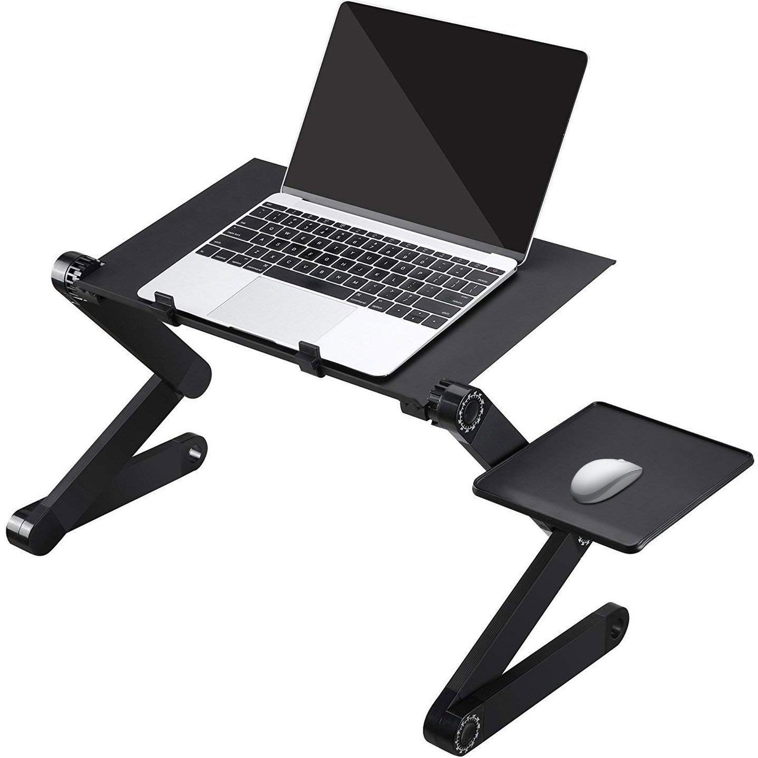 Laptop Desk for Bed,Asltoy Laptop Bed Tray Table,Foldable Lap Desk Stand Notebook Desk Adjustable Laptop Table for Bed Portable Notebook Bed Tray Lap Tablet with Cup Holder Khaki 
