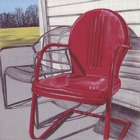 Vintage Metal Lawn Chairs Visualhunt, Red Retro Metal Lawn Chair