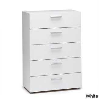 Austin Space-saving Foiled Surface Five-drawer Chest ...