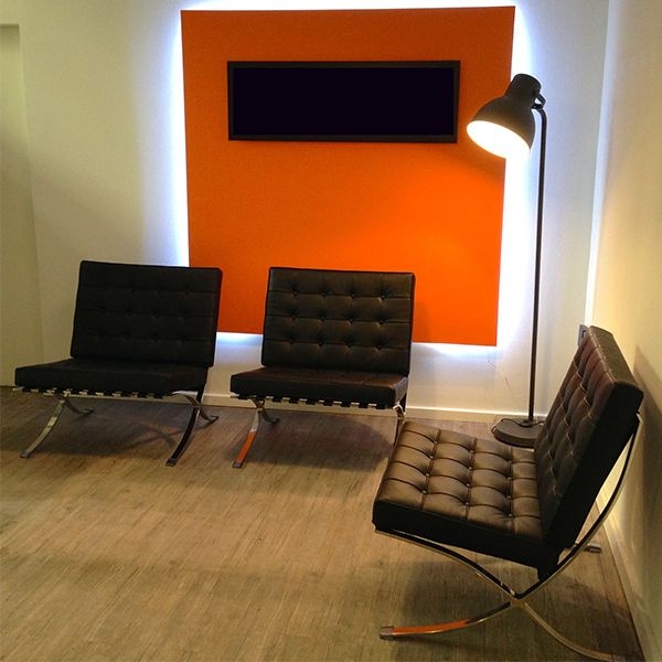 Barcelona Chair white with ottoman | | POPfurniture