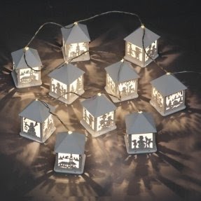 Battery Powered LED Wooden Lanterns