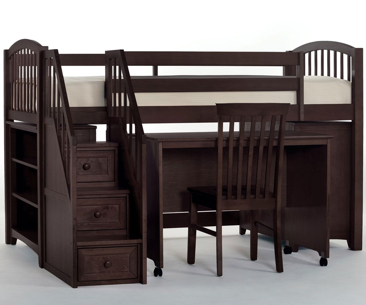 youth loft bed with stairs