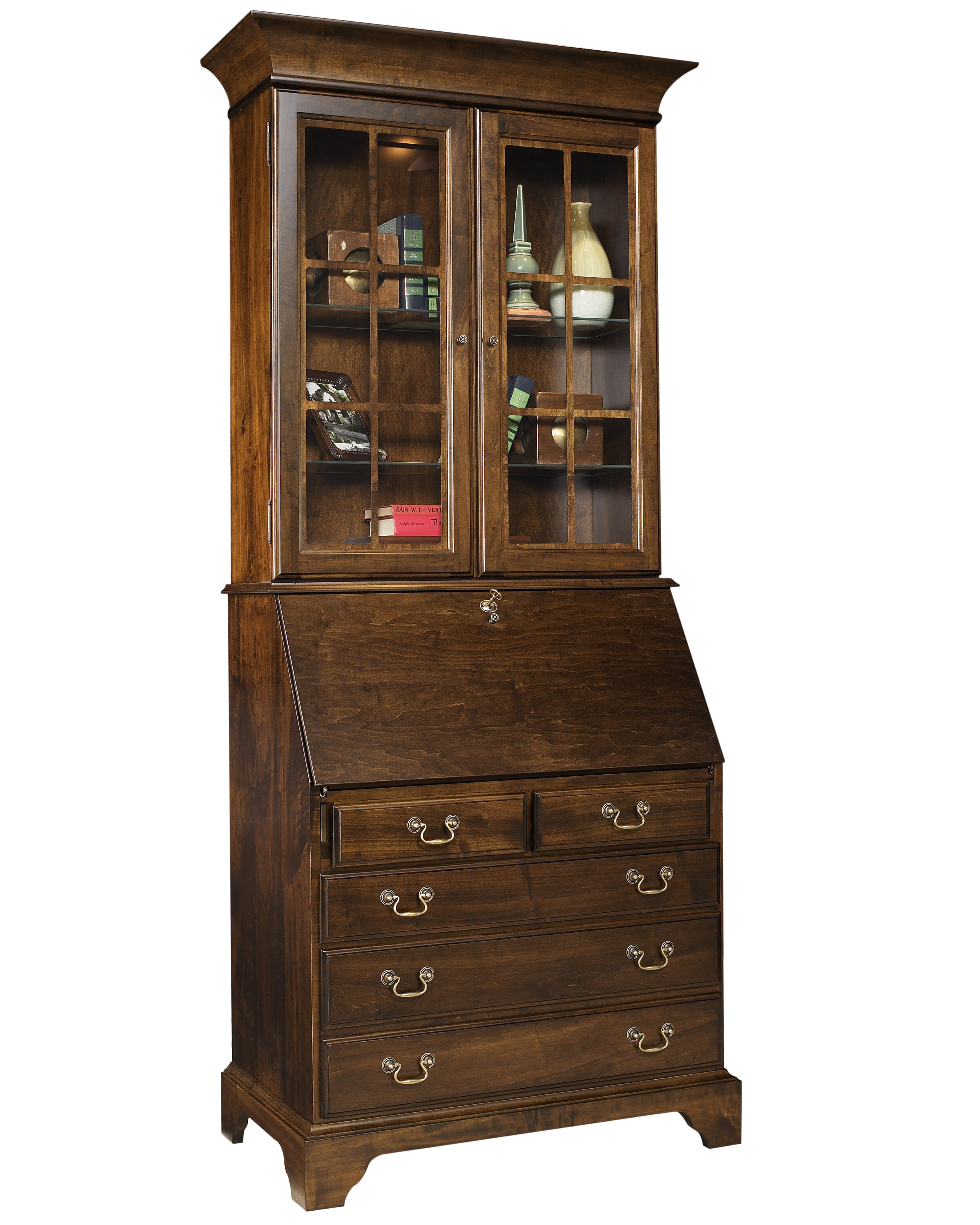 Secretary Desk With Hutch And Drawers
