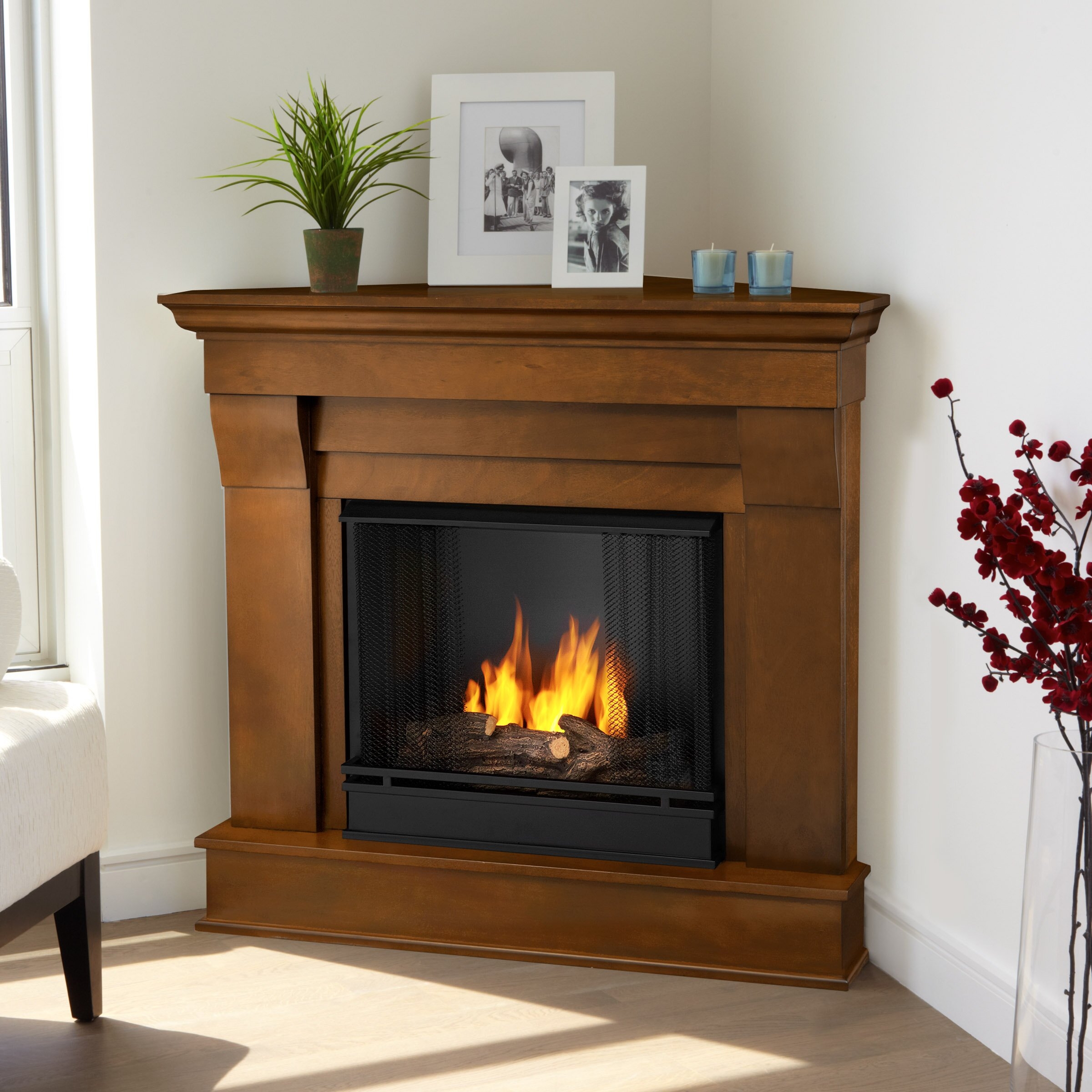 Free Standing Corner Ventless Gas Fireplace Fireplace Ideas