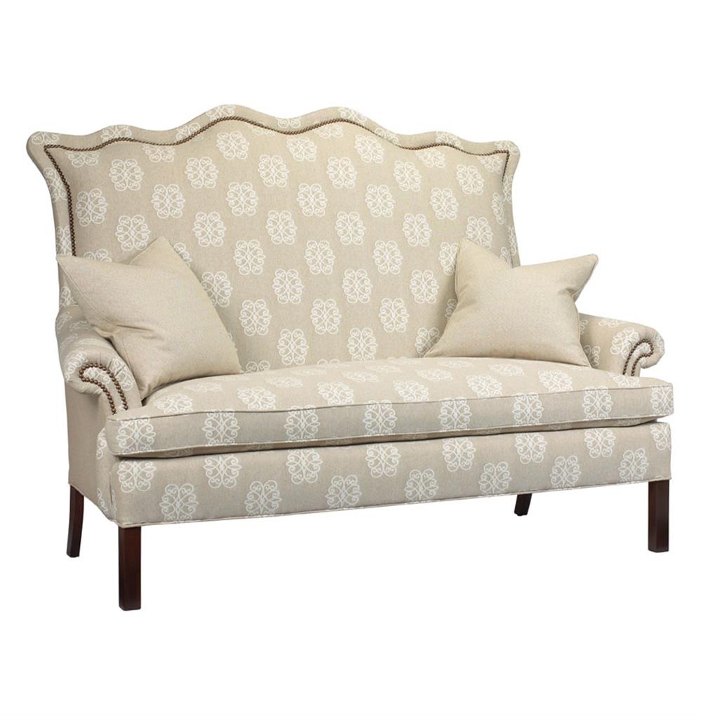 Beziers French Country Ivory Monogram Upholstered Small ...