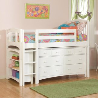 Bunk Beds : Full Size Loft Bed With Desk Twin