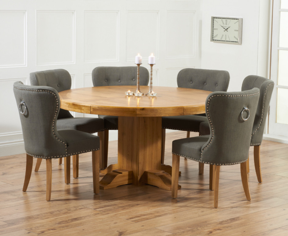 Round Dining Table For 6 Visualhunt, Large Round Kitchen Table And Chairs