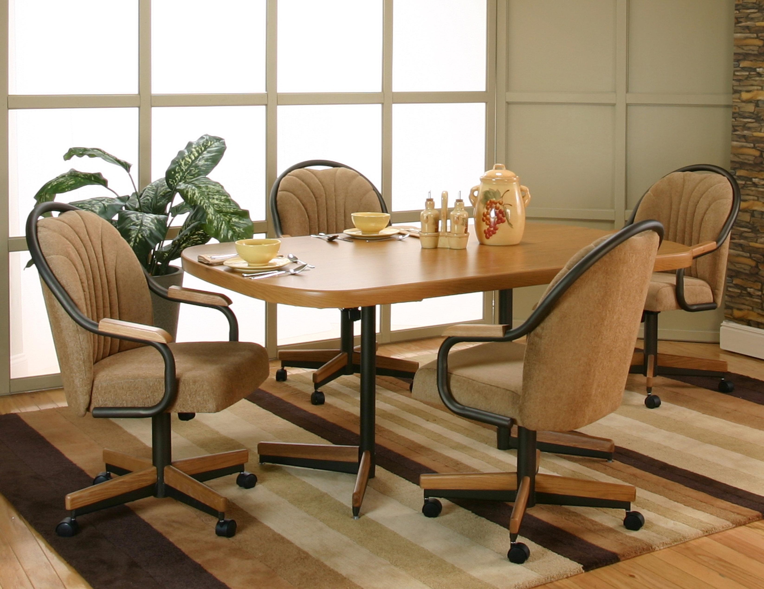 Dinette Sets With Caster Chairs, Dining Room Sets With Wheels On Chairs