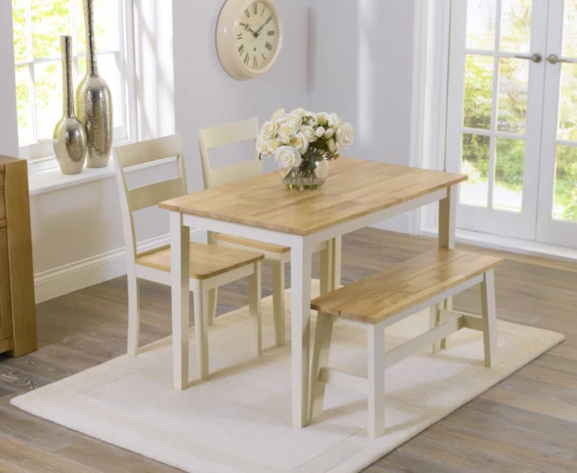 small dining table with bench seats