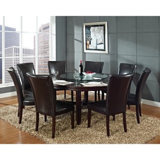construction salty Integral Round Dining Table For 6 - VisualHunt