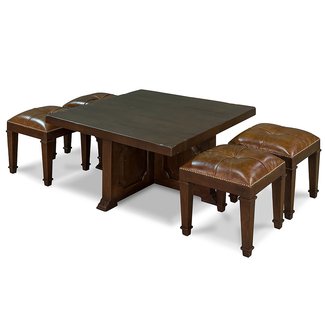 Coffee Table With 4 Ottomans : Champagne Cube Coffee Table With 4 Storage Ottomans Decorist / It can play the role of a coffee table and it includes four storage ottomans.