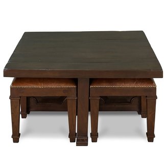 Coffee Table With 4 Nesting Stools - So That's Cool