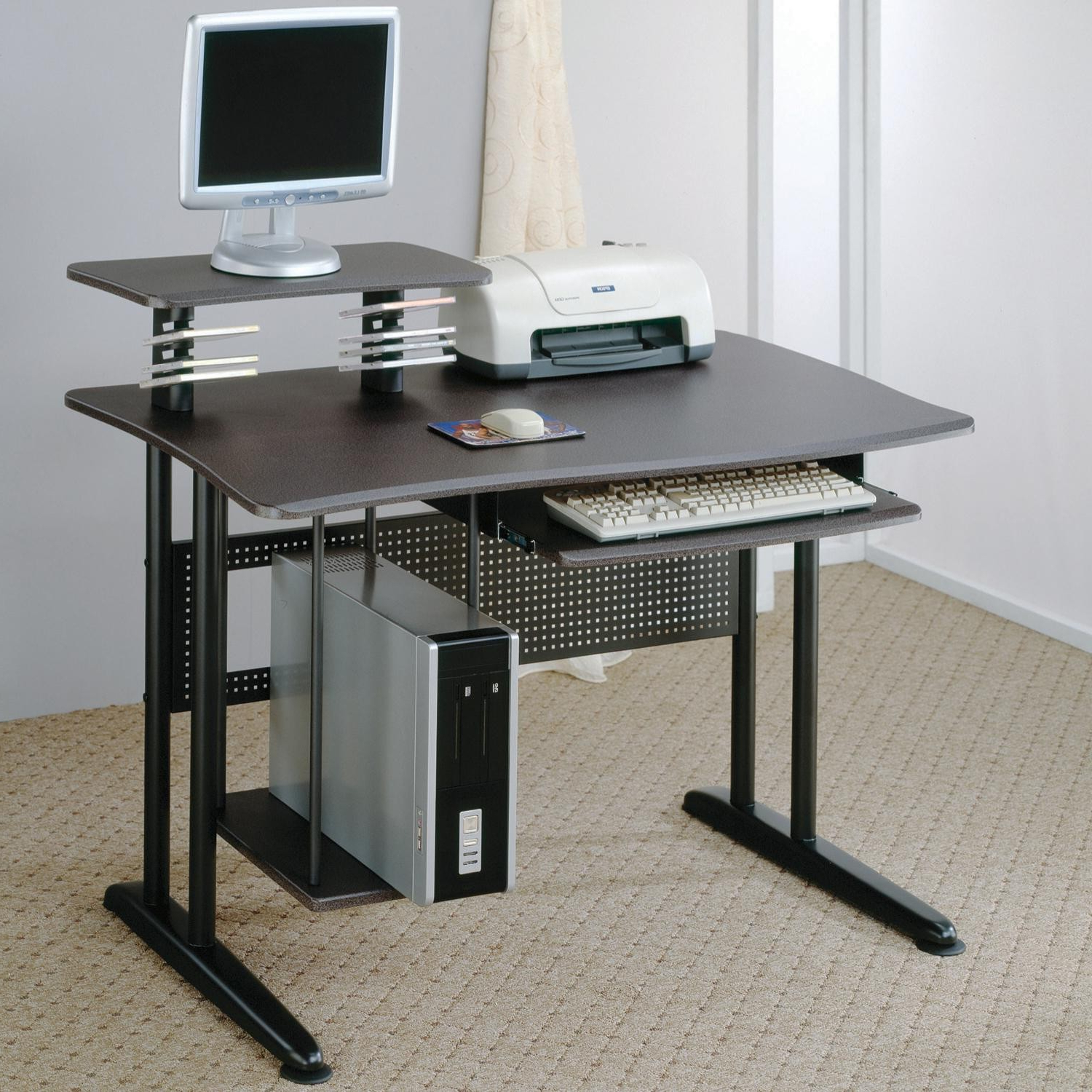 Small Rolling Computer Desk Workstation Drawer Laptop PC Table for Small Space 