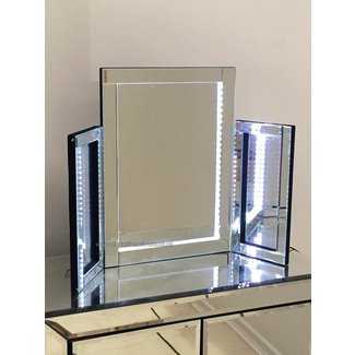Contemporary Table Mirror With Lights Light Available In A ...