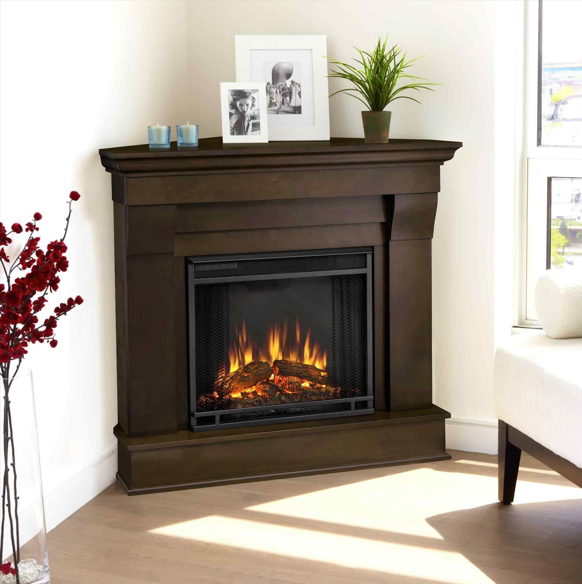 free standing corner gas fireplace