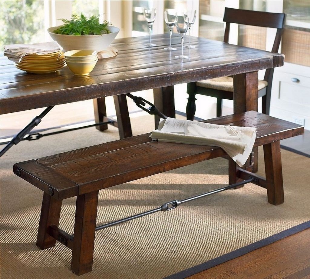 wooden bench kitchen table