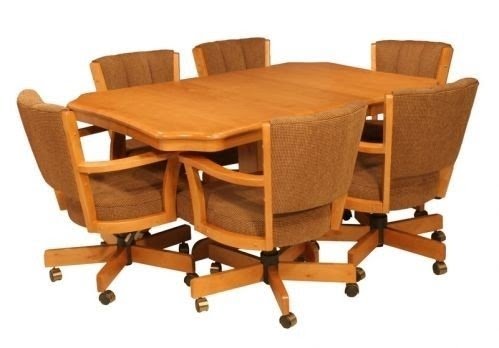 Dinette Sets With Caster Chairs, Rolling Kitchen Table Chairs