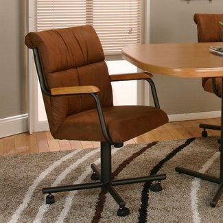 Cramco, Inc Landon Dining Arm Chair With Casters - Darvin