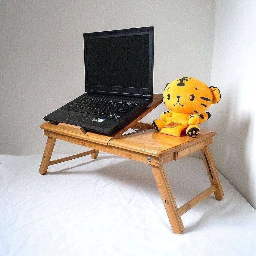 Customized Adjustable Bamboo Computer Laptop desk E table ...