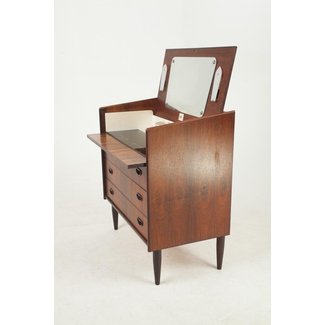 Danish Rosewood Dressing Table with Mirror & Lights, 1960s ...