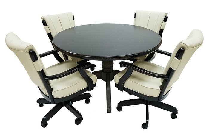 Dinette Sets With Caster Chairs, Dining Side Chairs With Casters