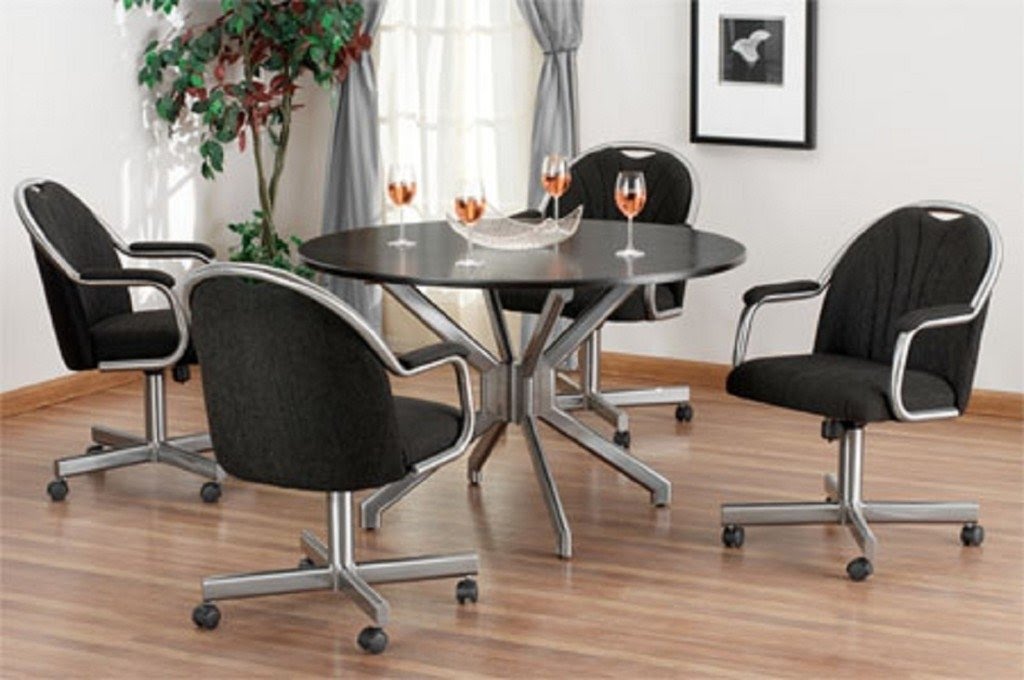 Dinette Sets With Caster Chairs, Dining Room Table Chairs With Casters