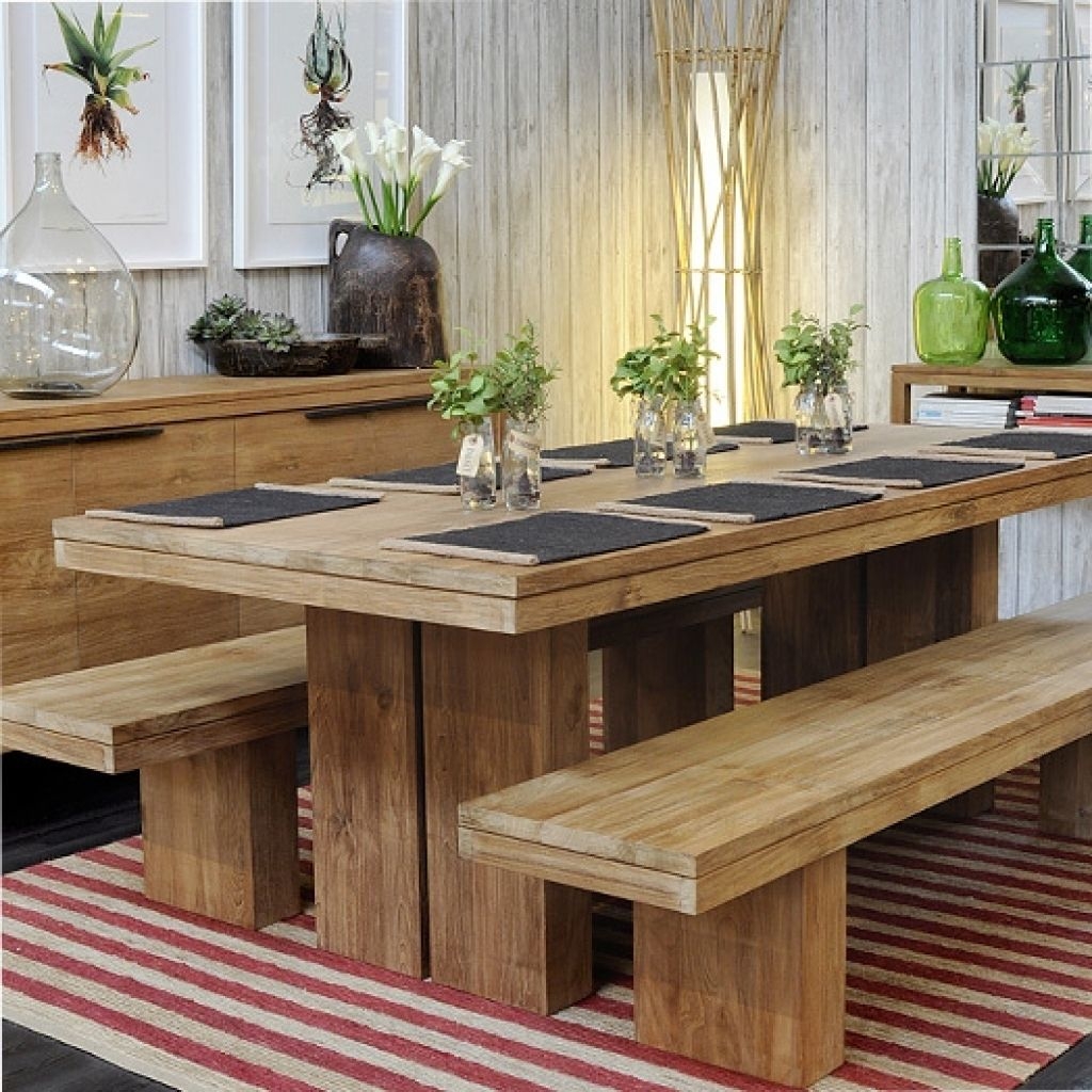 large dining table bench