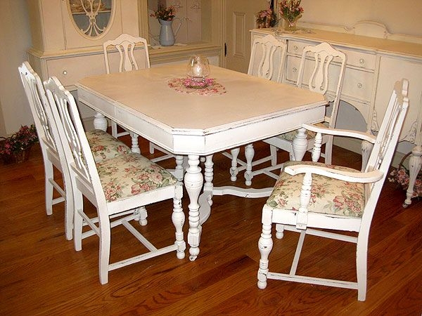 Dining Table: Shabby Chic Dining Table And Chairs