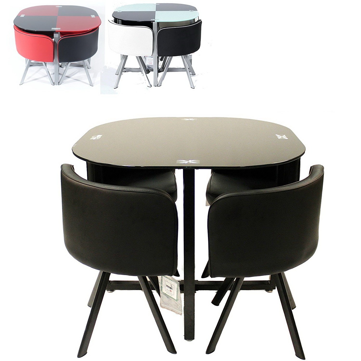 round table with chairs underneath