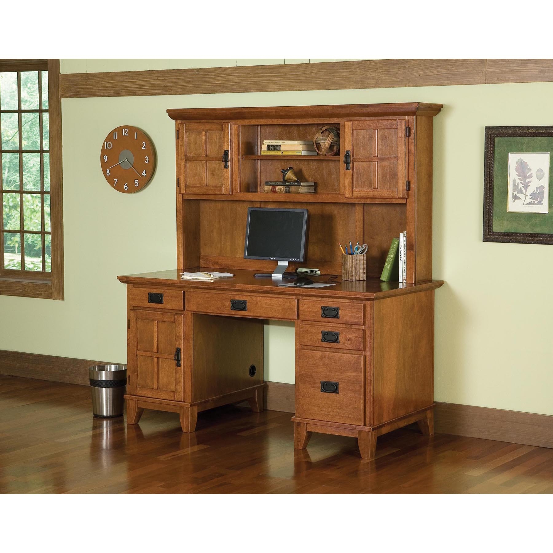 50 Computer Desk With Hutch You Ll Love In 2020 Visual Hunt   Double Pedestal Desk And Hutch 