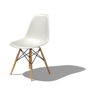 Eames Molded Plastic Chair Visual Hunt Eames Molded Plastic Side Chair With Dowel Base