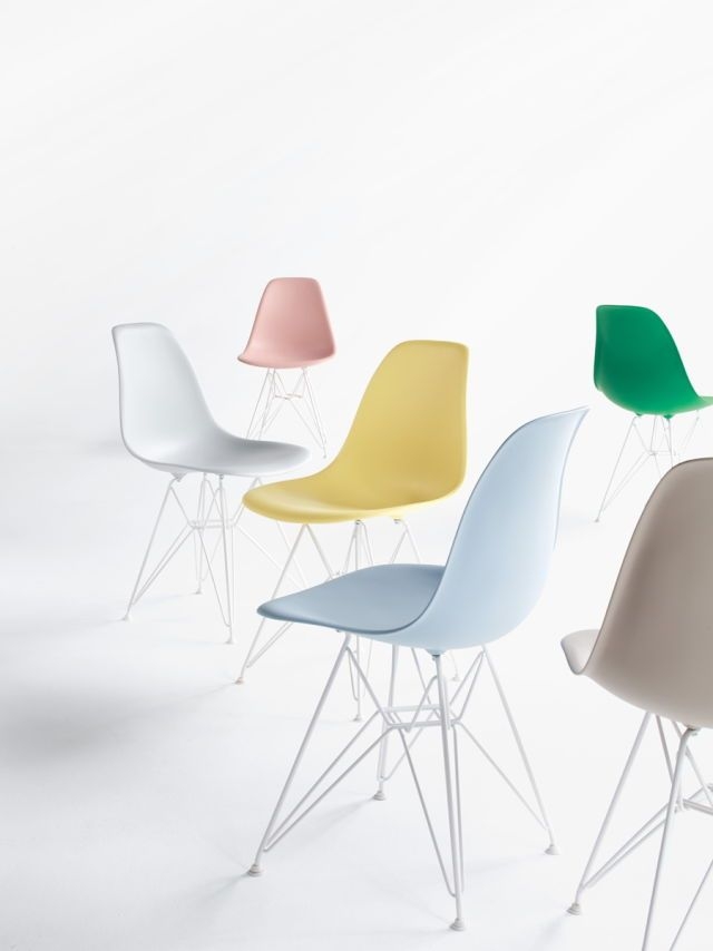 Eames® Molded Plastic Wire-Base Side Chair (DSR) - Design ...