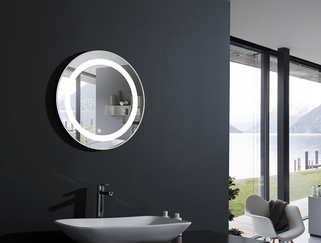 led lighted vanity bathroom mirror