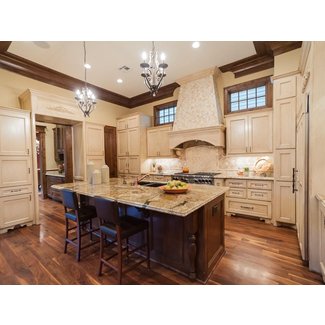French Country Kitchen Cabinets Minimalist Varnished Wood ...