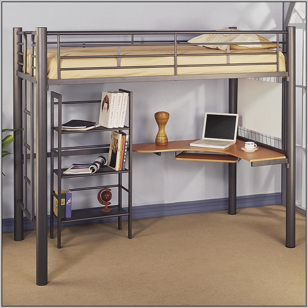 Full Size Loft Bed With Desk Visualhunt, Full Size Loft Bed With Desk And Futon Chair